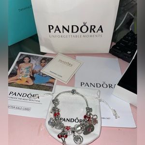 -charm gift set bracelet with bag and box